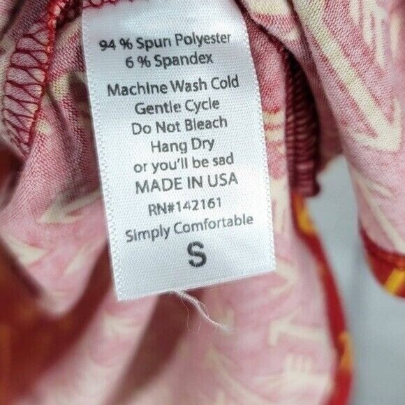 2/$15 LuLaRoe Randy Raglan Top Red Gray Small Crew Neck 3/4 Sleeve Design Arrows - Picture 6 of 6